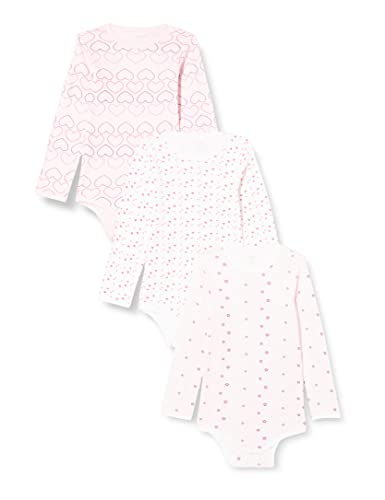 Care Bali Body Bebé-Niñas, pack de 3, Rosa (Light red 500), 6 Meses / 68 cm