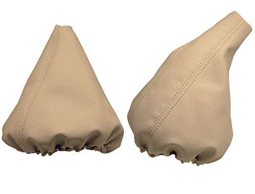 Cargaiter - Funda Palanca de Marchas y Freno Compatible Especifico para Serie3E46E36 (1990-2007) (Beige)