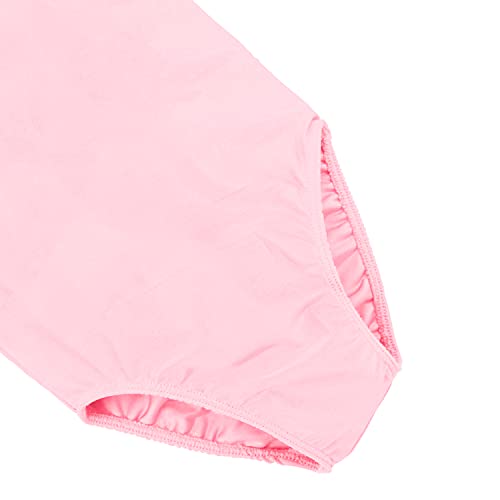 Carnavalife Maillot Ballet Danza Niñas sin Mangas, Leotardos de gimnasia con estilo camisola, Maillot Baillot de Cuello Redondo para Gimnasia Baile Fiesta (Rosa, 1-3 años)