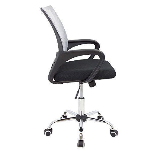 CashOffice - Silla de Escritorio Ergonómica, Silla de Oficina Giratoria con Respaldo Transpirable (Gray)