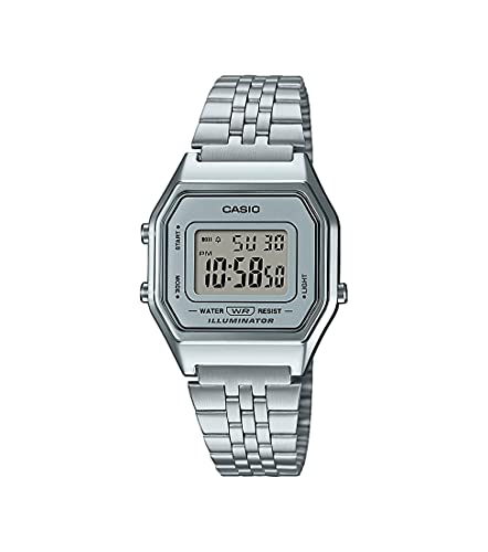 Casio Collection LA680WEA-7EF Reloj de pulsera para Mujer, Gris, 33,5 x 28,6 x 8,6 mm