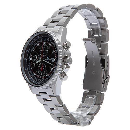 Casio EDIFICE Reloj en caja sólida, 10 BAR, Negro, para Hombre, con Correa de Acero inoxidable, EF-527D-1AVEF