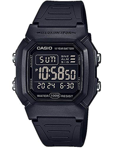 Casio Reloj Digital para Hombre de Cuarzo con Correa en Resina W-800H-1BVES