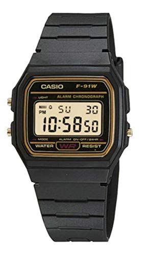 CASIO Reloj Hombre de Digital con Correa en Resina F-91WG-9QEF