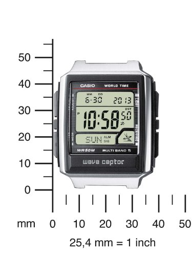 Casio WAVE CEPTOR Reloj Radiocontrolado, Negro, para Hombre, con Correa de Resina, WV-59E-1AVEG