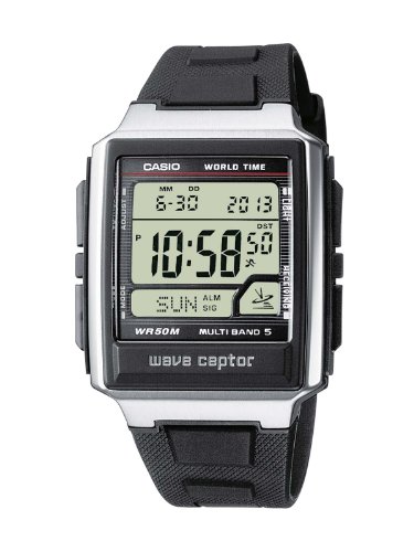 Casio WAVE CEPTOR Reloj Radiocontrolado, Negro, para Hombre, con Correa de Resina, WV-59E-1AVEG