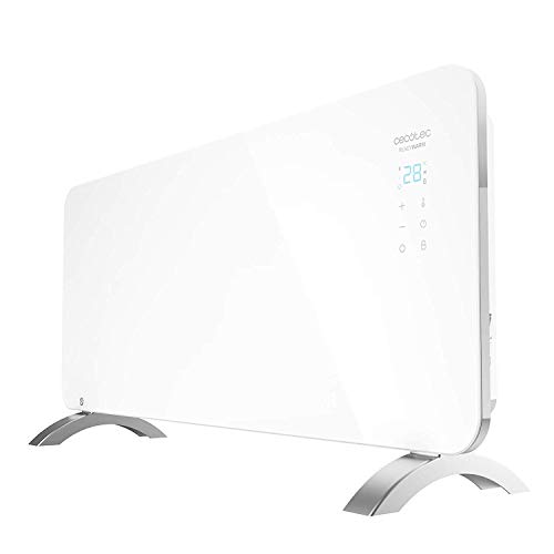 Cecotec Radiador Eléctrico Bajo Consumo Ready Warm 6750 Crystal Connection. Wifi, 2000 W, Termostato Regulable, 2 Modos, Temporizador, Soporte de pie, Protección sobrecalentamiento