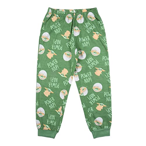 CERDÁ LIFE'S LITTLE MOMENTS Chico de Baby Yoda en The Mandalorian-Pijama Familiar a Juego 100% Algodón-Licencia Oficial Disney, Verde Oscuro, 14 Años para Niños