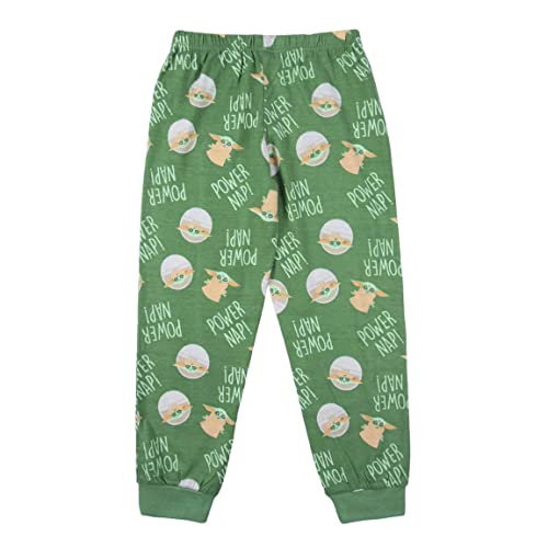 CERDÁ LIFE'S LITTLE MOMENTS Chico de Baby Yoda en The Mandalorian-Pijama Familiar a Juego 100% Algodón-Licencia Oficial Disney, Verde Oscuro, 14 Años para Niños