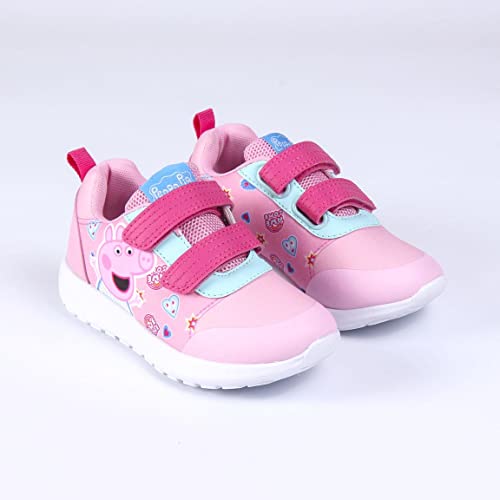 CERDÁ LIFE'S LITTLE MOMENTS Zapatillas de Verano con Velcro de Peppa Pig para Facilitar Ponerselas Muy Ligeras, Rosa, 27 EU