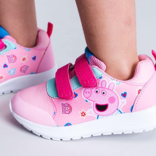 CERDÁ LIFE'S LITTLE MOMENTS Zapatillas de Verano con Velcro de Peppa Pig para Facilitar Ponerselas Muy Ligeras, Rosa, 27 EU