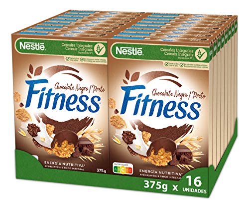 Cereales Nestlé Fitness Chocolate Negro - 16 paquetes de 375 g