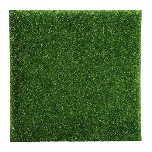 Césped Artificial / tapete / Césped Artificial Exterior Falso Césped Verde de Alta Densidad Realista Jardín Alfombra de Césped, 10 Unidades, 15 x 15 cm, Verde