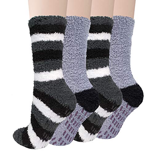 Chalier 4 Pares de Calcetines Hombres Suaves y Cómodos Calcetines Térmicos de Invierno Regalos para Hombres y Mujeres