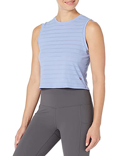 Champion Camiseta muscular recortada para mujer, azul (Charming Blue), Medium