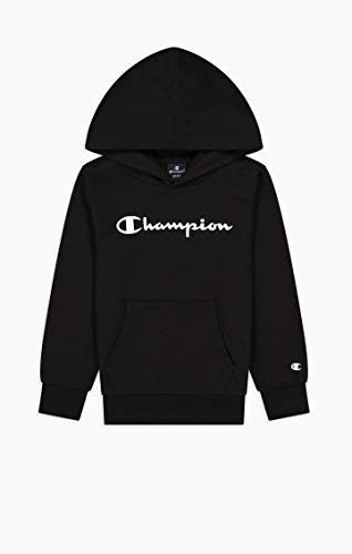 Champion Legacy Classic Logo Sudadera con Capucha, Negro, 13-14 Años para Niños