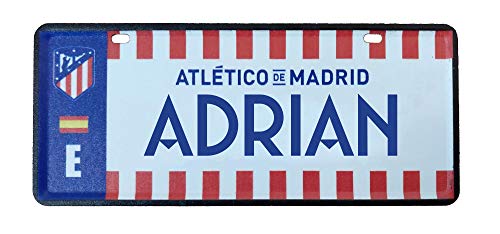 Champion's City Atlético de Madrid - Matrícula Personalizable con Nombre - 6 x 14 Centímetros