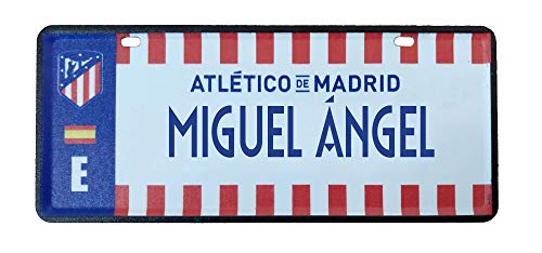 Champion's City Atlético de Madrid - Matrícula Personalizable con Nombre - 6 x 14 Centímetros