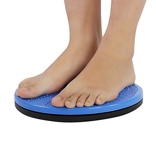 Changor Retortijón Máquina, Cintura Plato 25 * 25 * 3cm Masaje Aerobio Aptitud física Giro Gordo Quemar Mujer Tornado Ejercicio Equipo Máquina Abdominales(Azul)