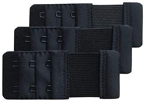 Chanie Mujer 3 Piezas Suave Cómodo Extensores de sujetador de 2 Ganchos, 9,2cm x 3,8cm