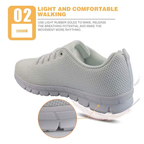 chaqlin Enfermera Zapatillas Deportivas de Mujer Air Cordones Zapatos de Ligero Running Fitness Zapatillas de para Correr Antideslizantes Amortiguación Sneakers 39 EU