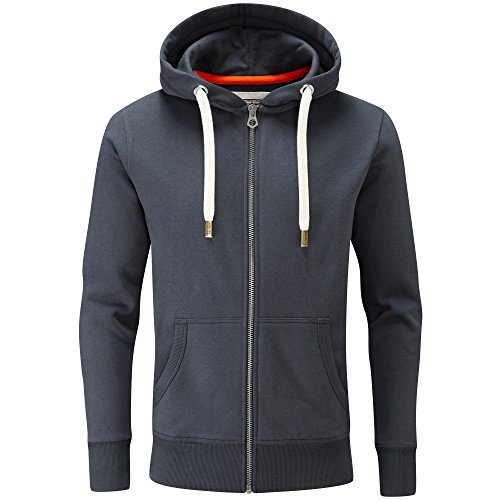 Charles Wilson Original Sudadera de Hombre Algodón Premium Capucha Cremallera (Medium, Graphite (0819))