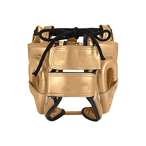 ChengBeautiful Casco De Boxeo Viga Transversal de la Nariz protección for la Cabeza Cerrada Puente de Boxeo Profesional Casco contra (Color : Gold, Size : One Size)