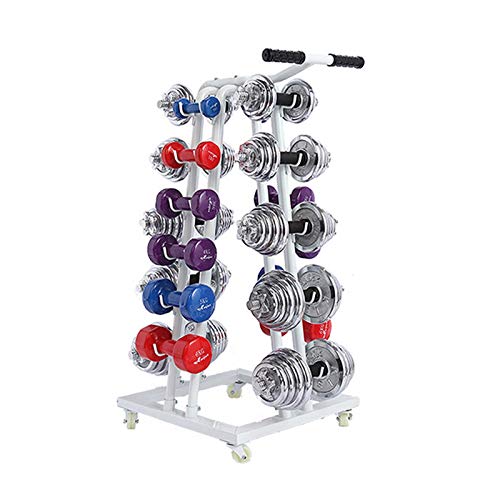 ChengBeautiful Soporte para Mancuernas Multi-Capa Manual Torre de Levantamiento de Pesas Gimnasio Hexagonal Dumbbell Rack Home Fitness Sports Dumbbell Rack (Color : White, Size : 96x50x50cm)