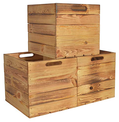 Chiccie Caja de madera Karl de Kallax, 33 x 38 x 33 cm, cesta de almacenamiento, cajón, caja de madera, estantería