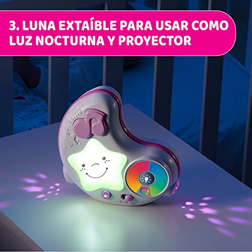 Chicco Enjoy Colours, Gimnasio para Bebés 3en1 Rosa, Juguete Multifunción Electrónico con Alfombra de Juegos, Estrella Proyector, Luz Nocturna Extraíble y Música Relajante – Juguetes Bebé 0+ Meses