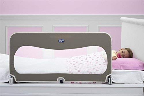 Chicco Natural - Barra de cama abatible (con bolsillo 135 cm), color marrón