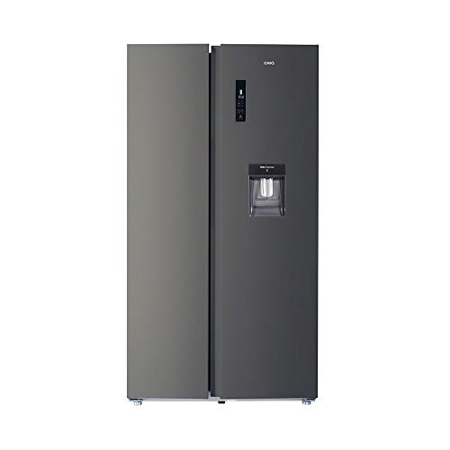 CHiQ Frigorífico americano, 559L, compresor inverter, Multi-air-flow, Total No Frost, acero inoxidable oscuro, compresor 12 años garantia