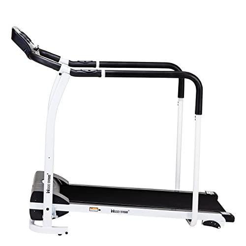 Cinta de correr eléctrica plegable pasamanos, WOOD TREE ancianos máquina para caminar y correr casa inclinación ajustable, treadmill fitness portátil para gimnasio doméstico oficina