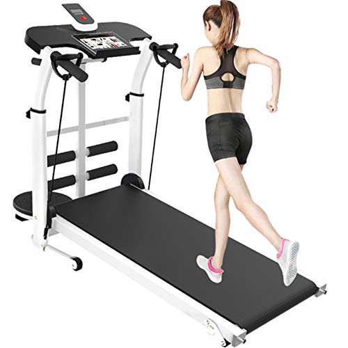 Cinta de Correr Mecánica Rueda de Andar Caminadora Plegable Multifunción Equipo de Fitness Ejercicio Fácil de Mover Y Almacenar Ideal para Hogar Oficinas A