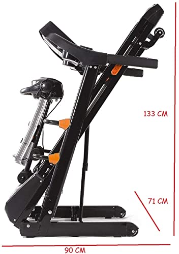 Cinta de correr semiprofesional, 2 HP, 20 programas, plegable, con masajes