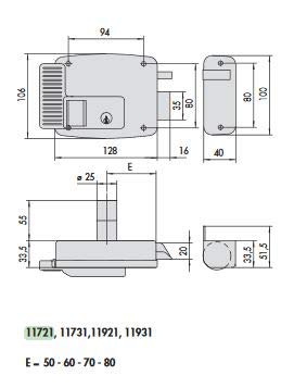 CISA 30030 11731-50-1 Cerradura eléctrica aplicar cilindro fijo DX