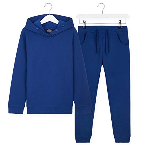 CityComfort Chandal Niño, Conjunto de 2 Piezas Sudadera con Capucha y Pantalon Chandal, Ropa Niño 100% Algodon, Regalos Para Niños Edad 3-14 Años (Azul, 11_years)