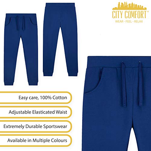 CityComfort Chandal Niño, Conjunto de 2 Piezas Sudadera con Capucha y Pantalon Chandal, Ropa Niño 100% Algodon, Regalos Para Niños Edad 3-14 Años (Azul, 11_years)