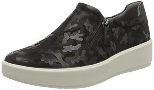 Clarks Layton Step, Zapatillas Mujer, Black Suede Interest, 38 EU