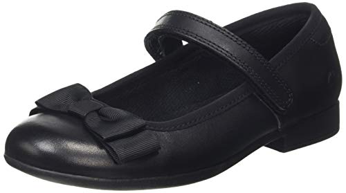 Clarks Scala Tap K, Bailarinas Niñas, Negro (Black Leather Black Leather), 29 EU