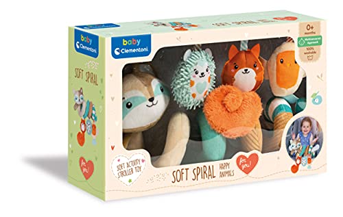 Clementoni - Baby Clementoni Espiral de actividades para sillita con personajes de animales- accesorios sillita a partir de 0 meses (17320)