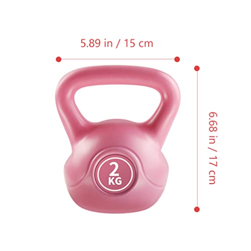 CLISPEED Formación Kettlebell Mujeres Equipo de Ejercicio: 2Kg Fuerza de Entrenamiento con Mancuernas Pink Fitness Equipo de Fitness para El Hogar Gimnasio Liquidación Entrenamiento