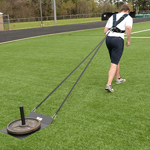 CLISPEED Peso Trineo Arnés Chaleco Tirando Correa Cinturón Cinturón para Correr Mejorar Fuerza Fuerza Agilidad Fitness Gimnasio Entrenamiento Correa Entrenamiento Hombres Ejercicio Negro Y Azul