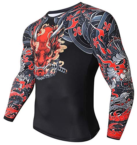 Cody Lundin Camisa de compresión para Hombre Camiseta con Estampado 3D Camiseta de compresión de Gimnasia Top de Manga Larga para Hombre (Style n, XL)