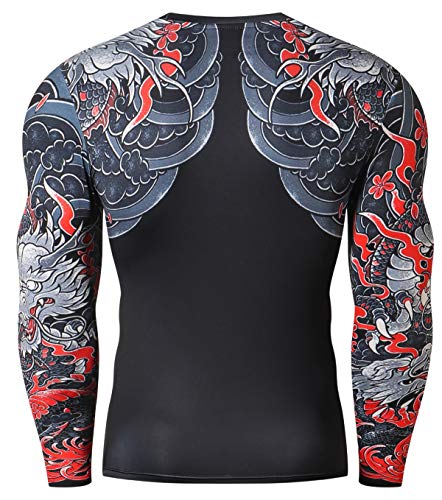 Cody Lundin Camisa de compresión para Hombre Camiseta con Estampado 3D Camiseta de compresión de Gimnasia Top de Manga Larga para Hombre (Style n, XL)