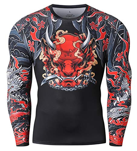 Cody Lundin Camisa de compresión para Hombre Camiseta con Estampado 3D Camiseta de compresión de Gimnasia Top de Manga Larga para Hombre (Style n, XL)