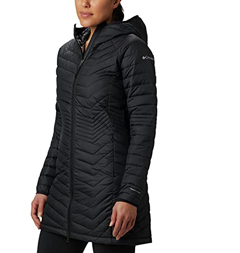 Columbia Powder Lite Mid , Chaqueta larga Mujer, Negro (BLACK), M