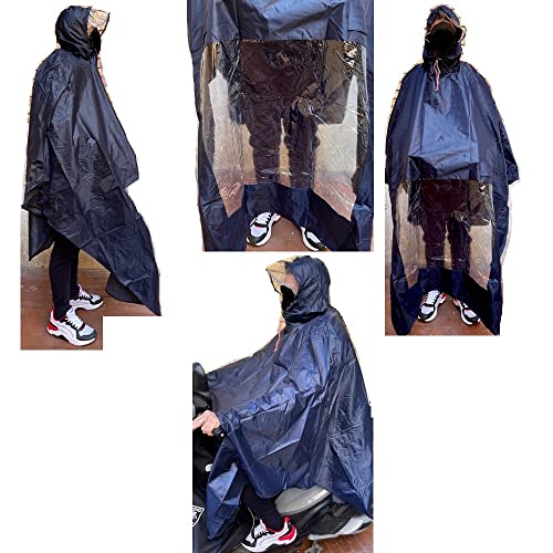 Compatible con BH Emotion Poncho Impermeable Gorra Lluvia PVC para Bicicleta Scooter Motocicleta Scooter Talla ÚNICA Universal