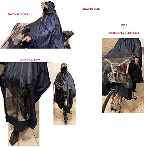 Compatible con BH Emotion Poncho Impermeable Gorra Lluvia PVC para Bicicleta Scooter Motocicleta Scooter Talla ÚNICA Universal