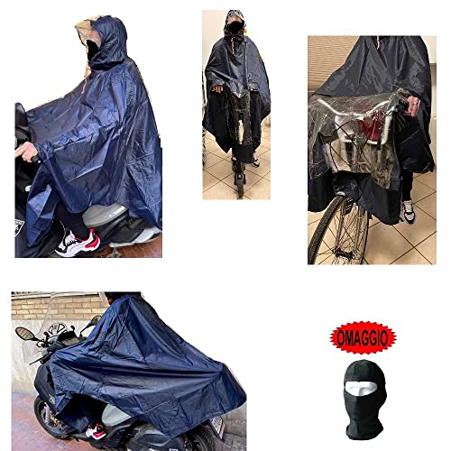 Compatible con BH Emotion Poncho Impermeable Gorra Lluvia PVC para Bicicleta Scooter Motocicleta Scooter Talla ÚNICA Universal